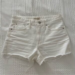 Madewell Relaxed Denim Shorts White Size 27